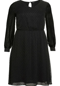 Chiffonkleid mit 3D-Effekt, mit Unterkleid