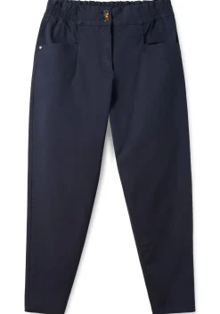 Chinohose aus Twill, mit High-Waist-Bund