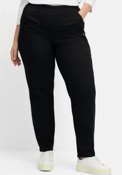 Chinohose mit Schlupfbund, aus weichem Twill