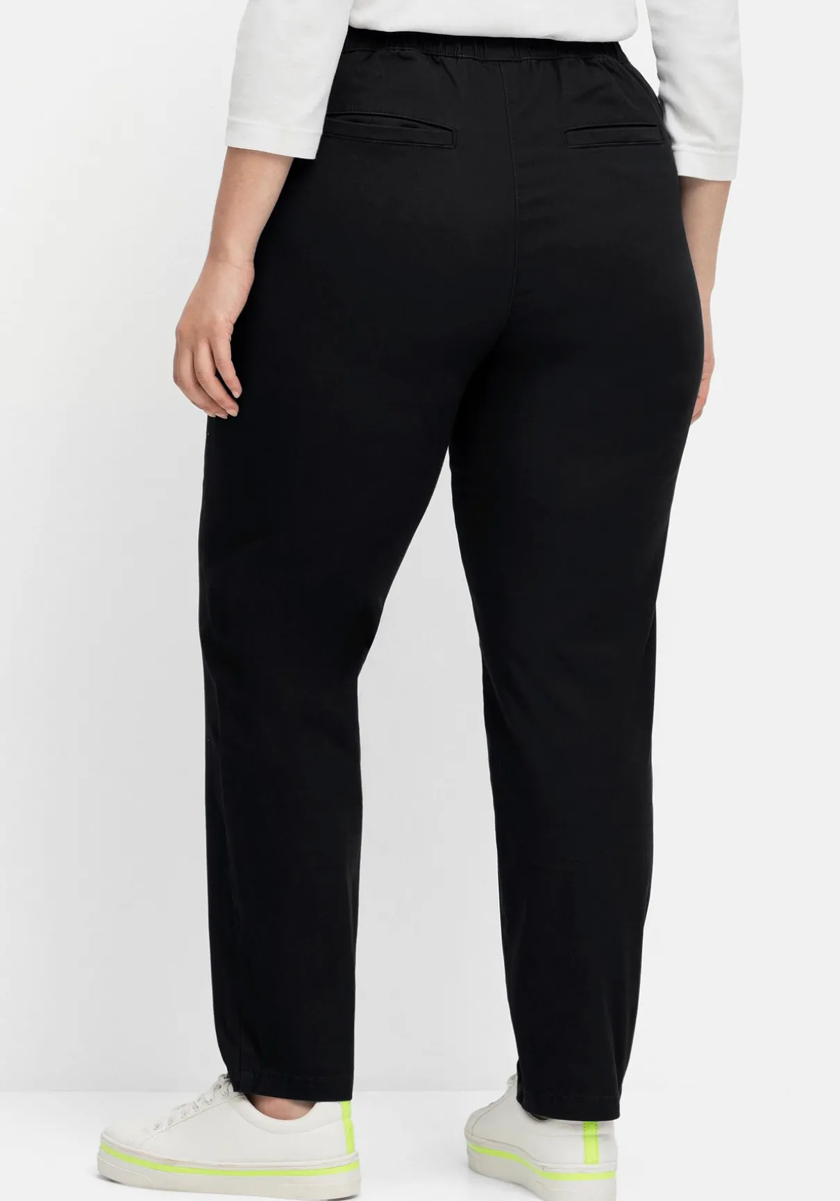 Chinohose mit Schlupfbund, aus weichem Twill