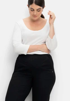 Chinohose mit Schlupfbund, aus weichem Twill