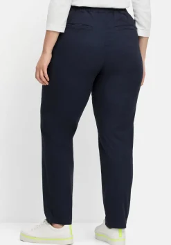 Chinohose mit Schlupfbund, aus weichem Twill