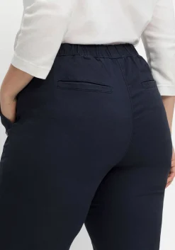 Chinohose mit Schlupfbund, aus weichem Twill