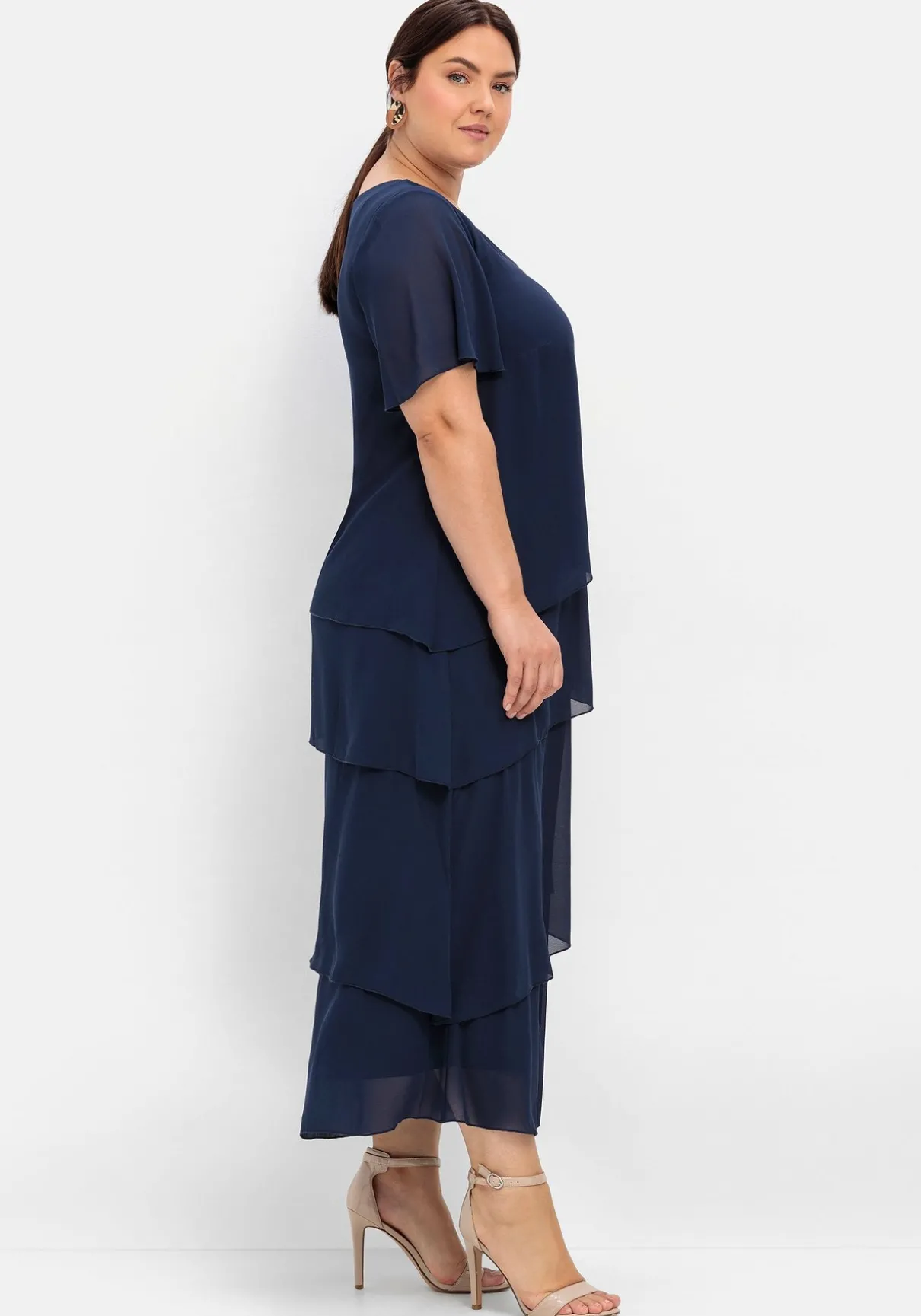 Cocktailkleid im Lagenlook mit Volants