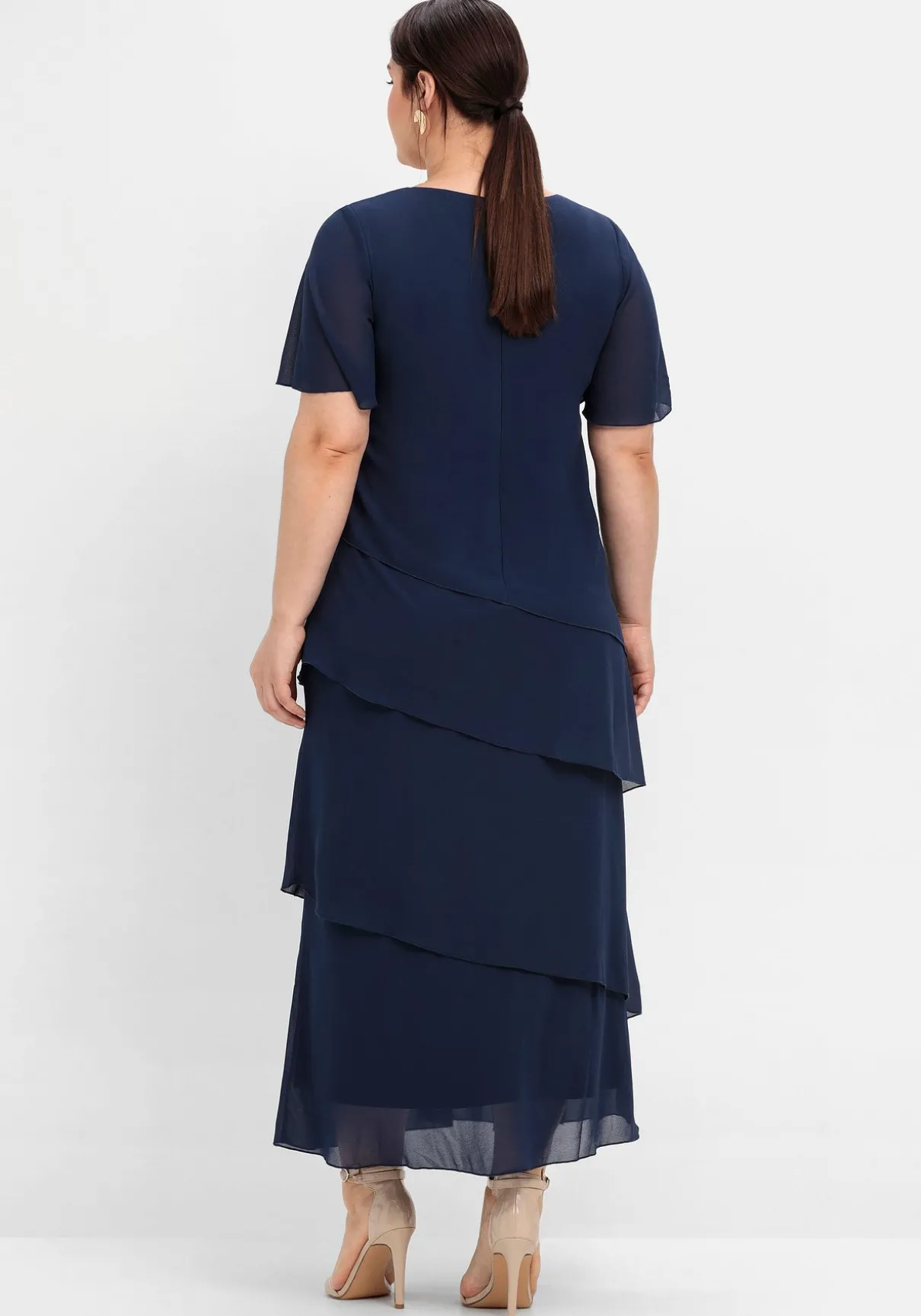 Cocktailkleid im Lagenlook mit Volants