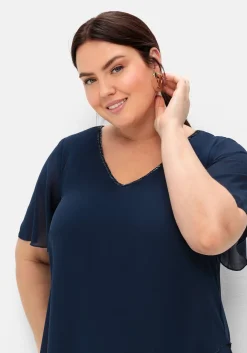 Cocktailkleid im Lagenlook mit Volants