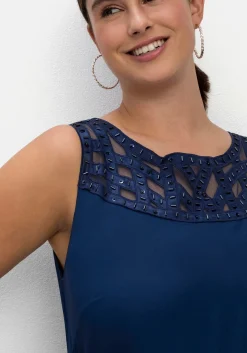 Cocktailkleid im Layerlook, mit Pailletten