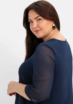 Cocktailkleid im Layerlook, aus Chiffon