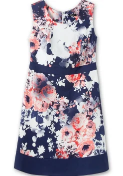 Cocktailkleid in A-Linie mit Blumendruck