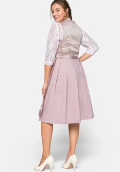 Dirndl 3-teilig mit Schürze und Spitzenbluse