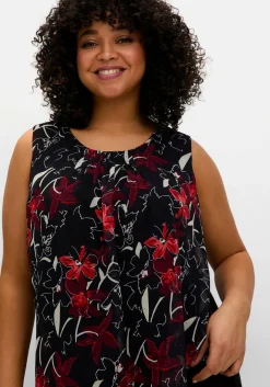 Doppellagiges Blusentop mit Chiffon