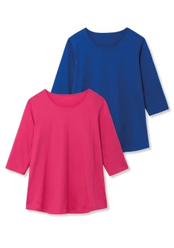 Doppelpack 3/4-Arm-Shirts in leichter A-Linie