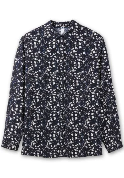 Doppelpack Blusen, uni und gemustert, aus Viskose