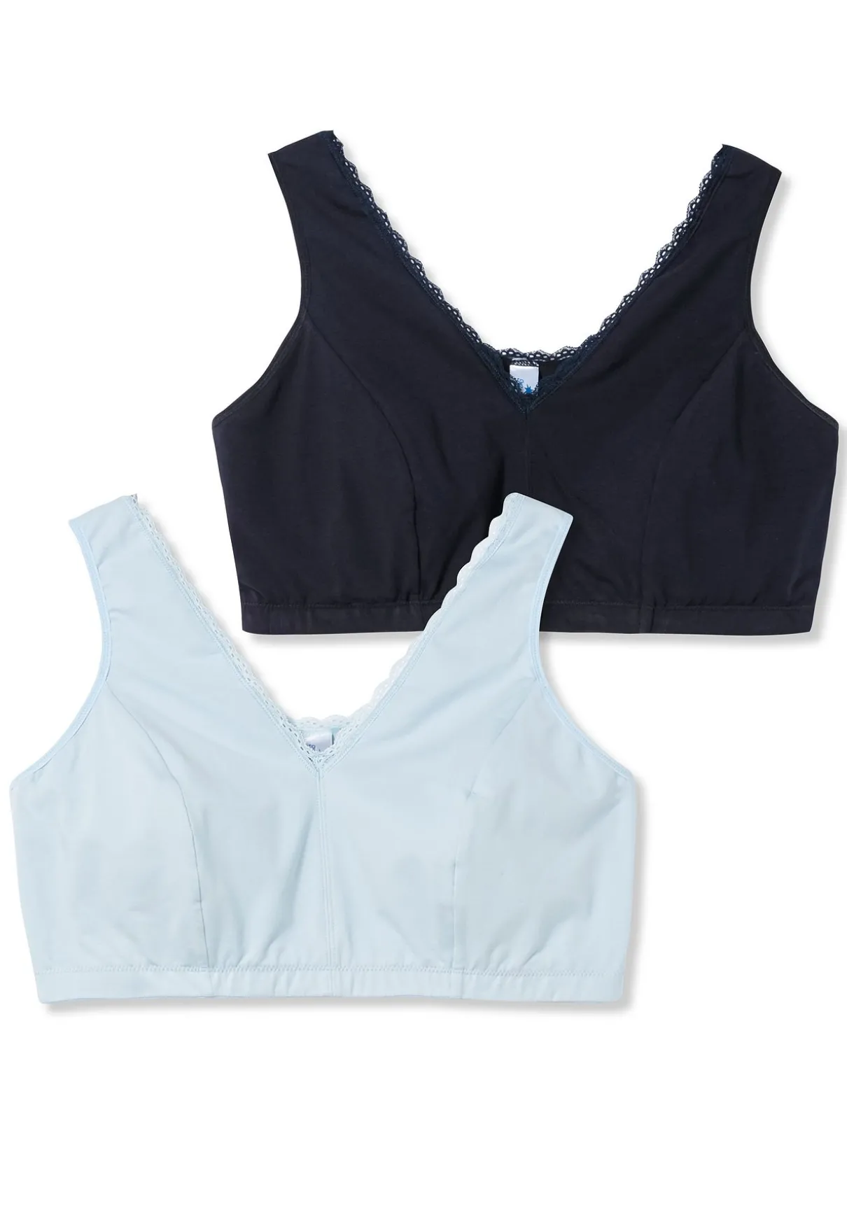 Doppelpack Bustiers mit Spitzenbesatz