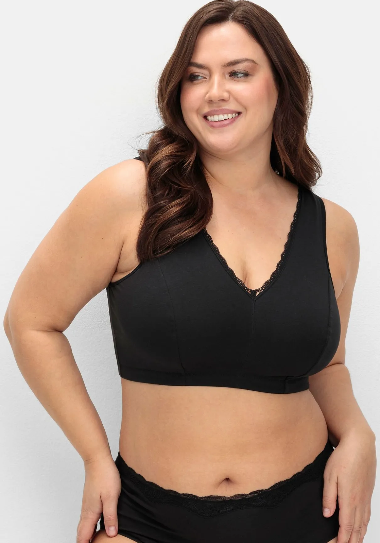 Doppelpack Bustiers mit Spitzenbesatz