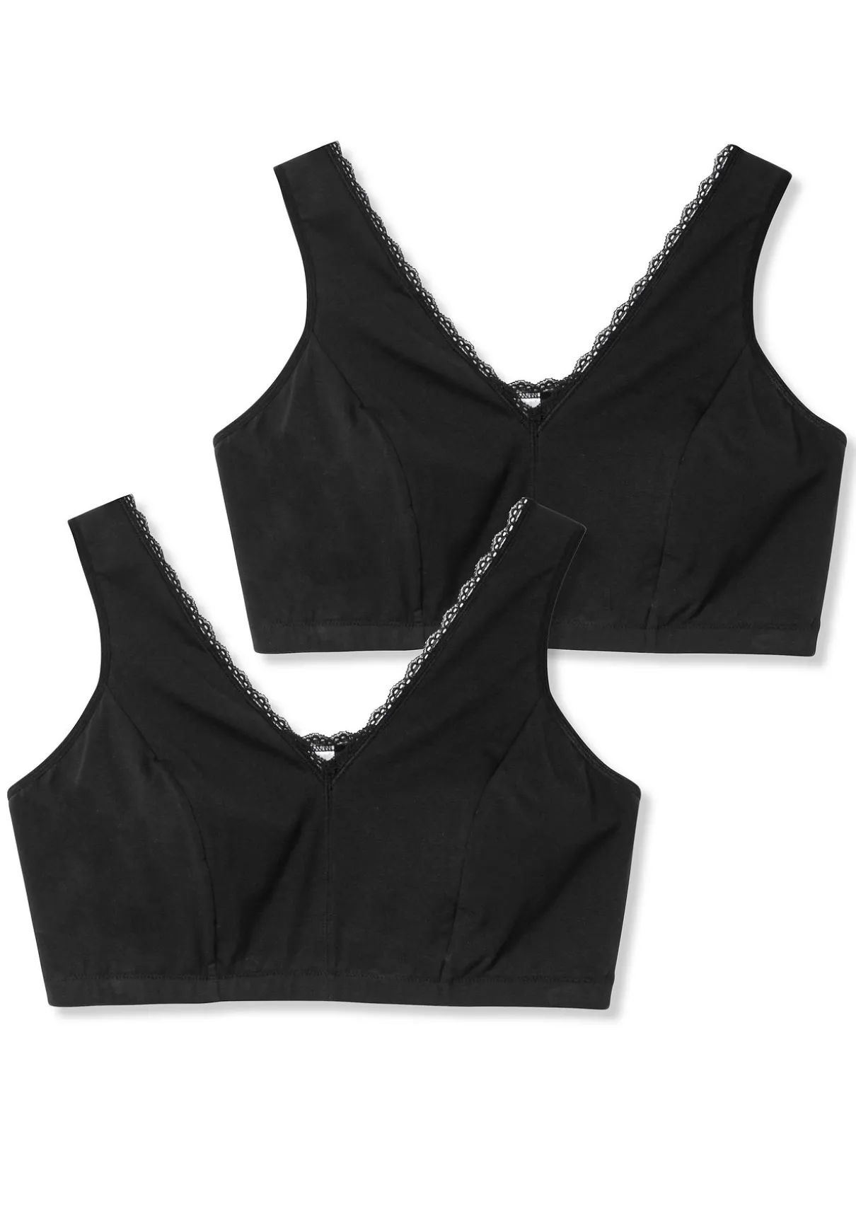 Doppelpack Bustiers mit Spitzenbesatz