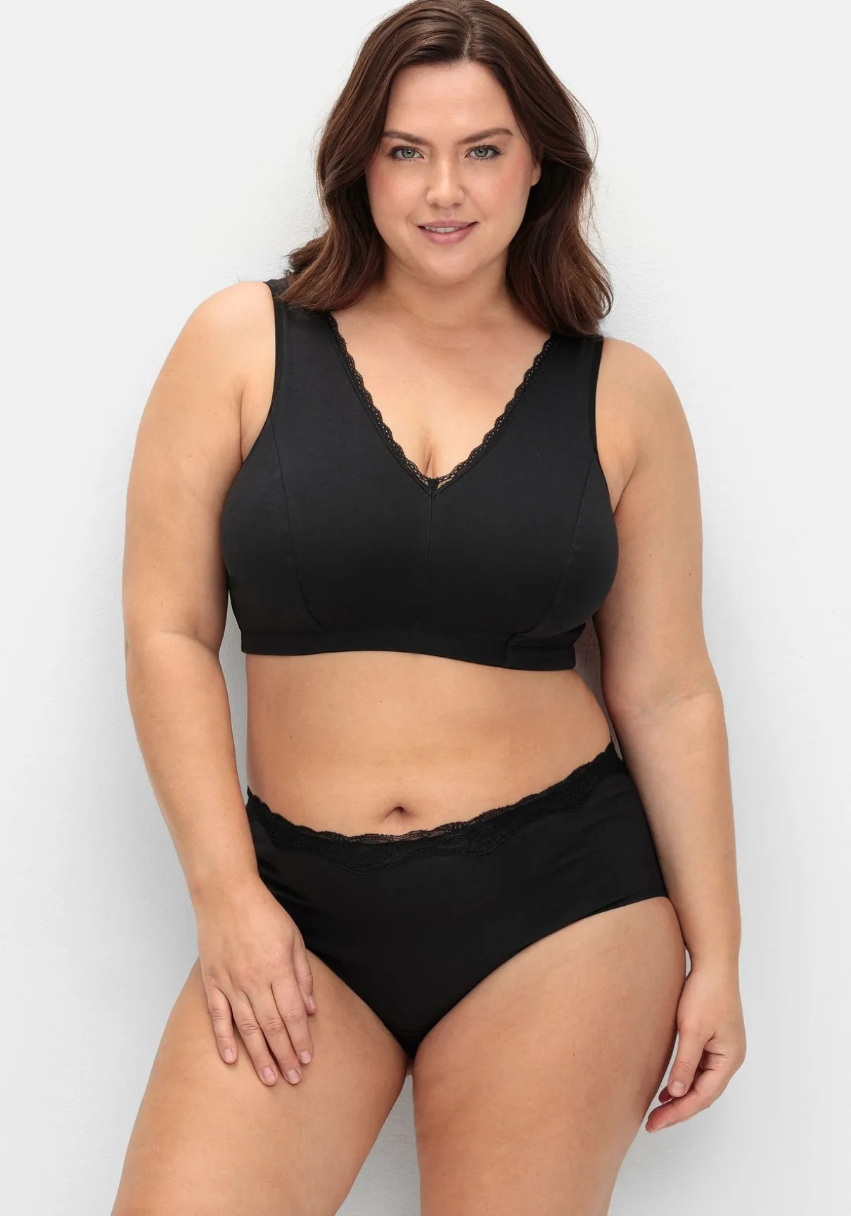 Doppelpack Bustiers mit Spitzenbesatz