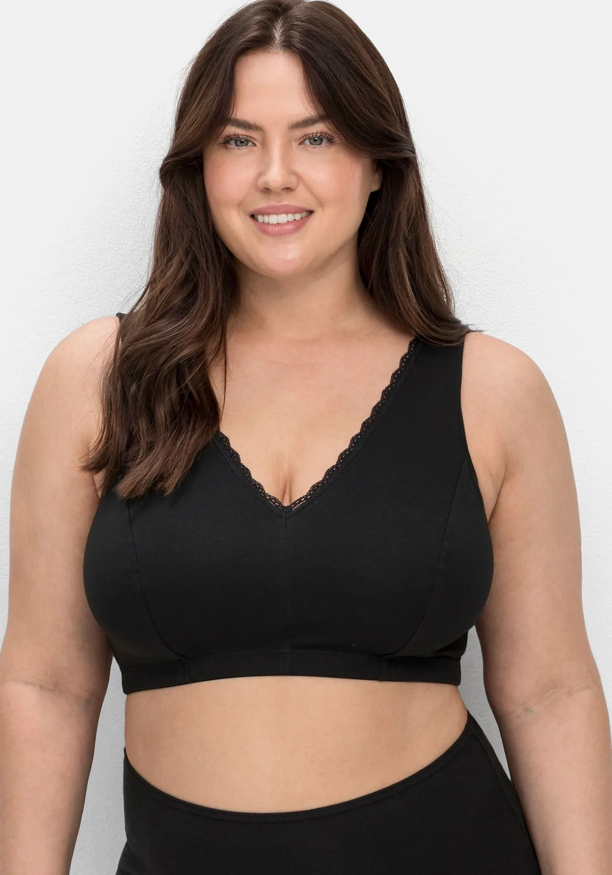 Doppelpack Bustiers mit Spitzenbesatz