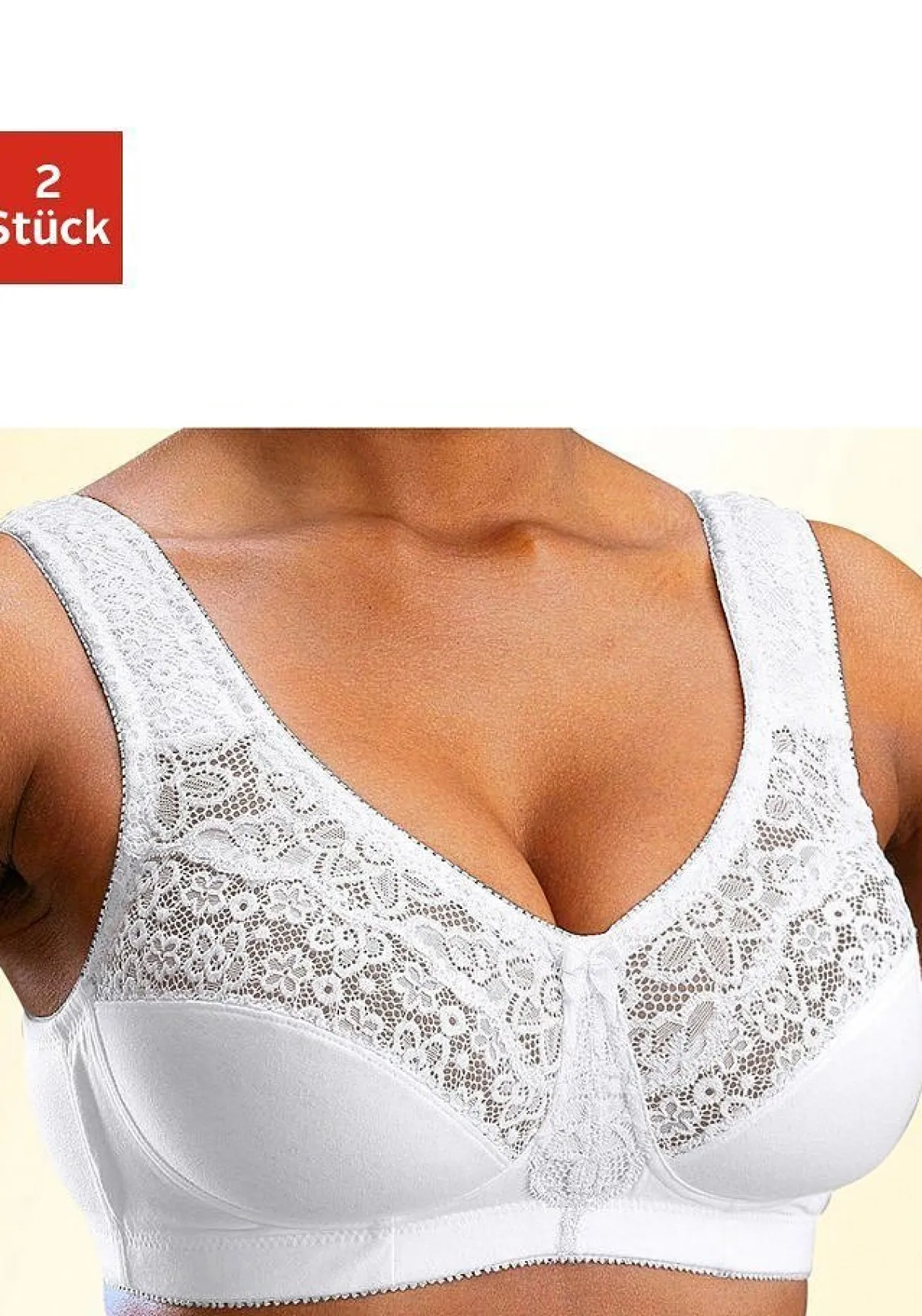 Doppelpack Entlastungs-BHs mit Spitze