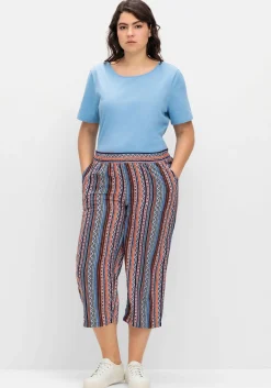 Doppelpack 7/8-Hosen, uni und gestreift