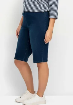 Doppelpack Jeans-Bermudas, mit Gummibund