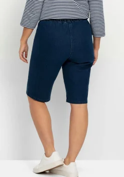 Doppelpack Jeans-Bermudas, mit Gummibund