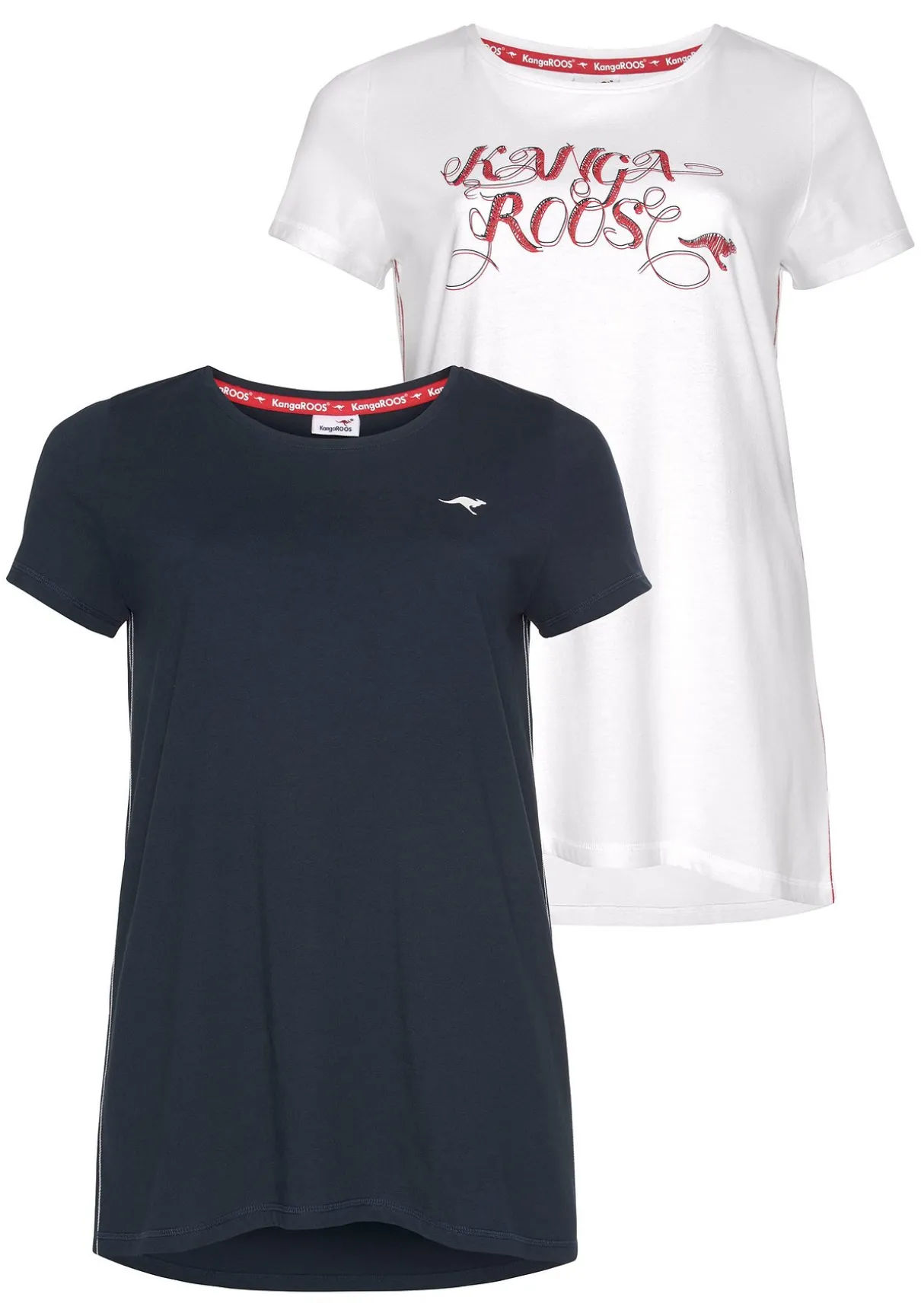 Doppelpack Longshirts mit Rundhalsausschnitt