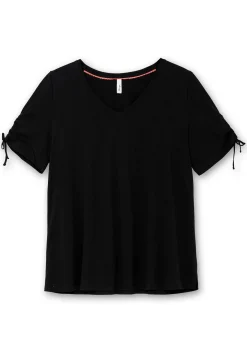 Doppelpack Shirts mit Tunnelzug am Ärmel