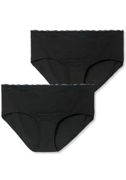 Doppelpack Slips mit elastischer Spitzenkante