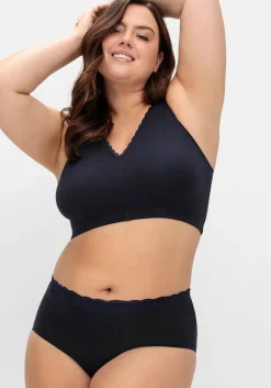 Doppelpack Slips mit elastischer Spitzenkante