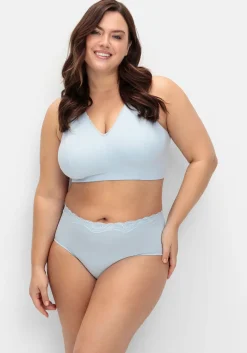 Doppelpack Slips mit elastischer Spitzenkante