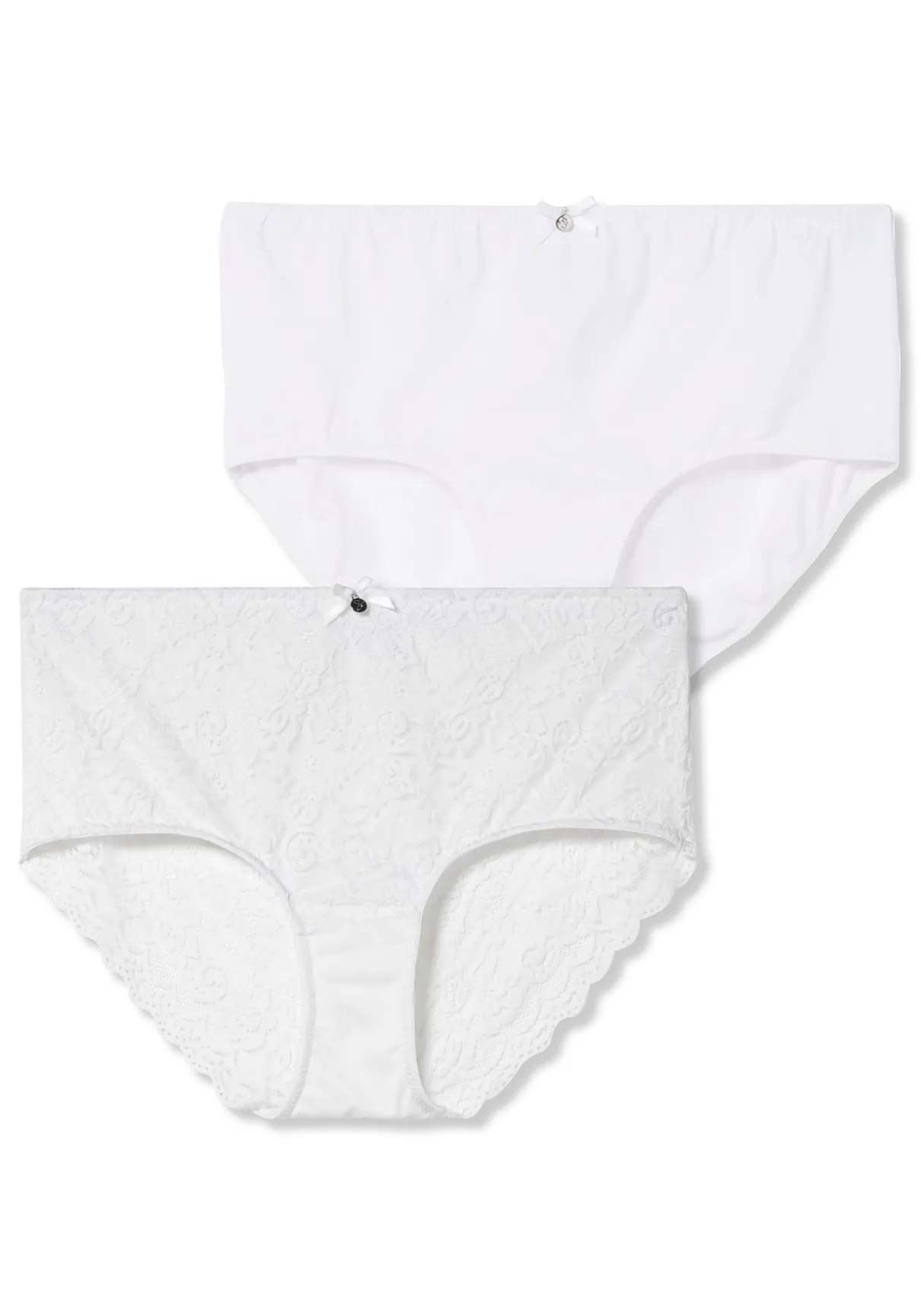 Doppelpack Slips mit Spitze und Shaping-Effekt