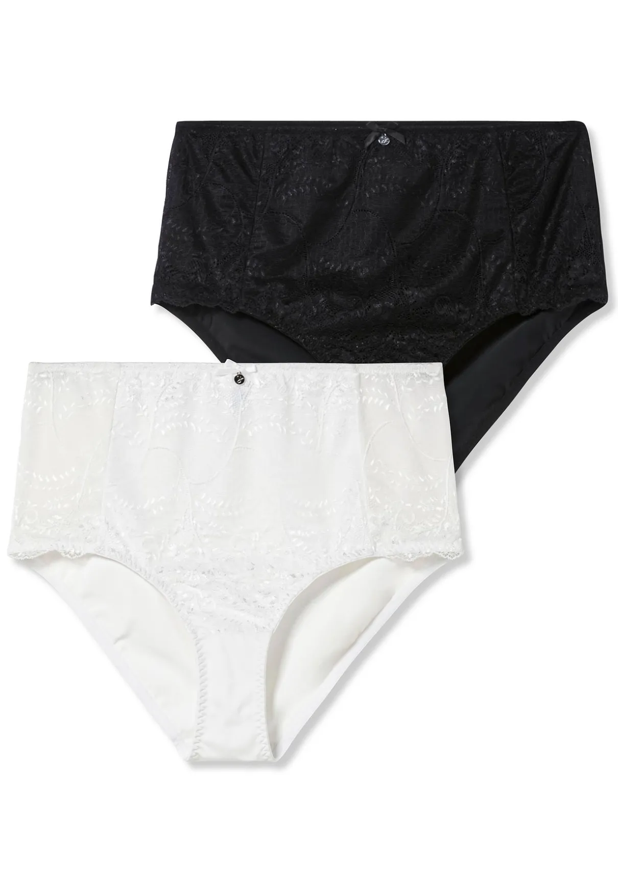 Doppelpack Taillenslips mit Spitzeneinsatz