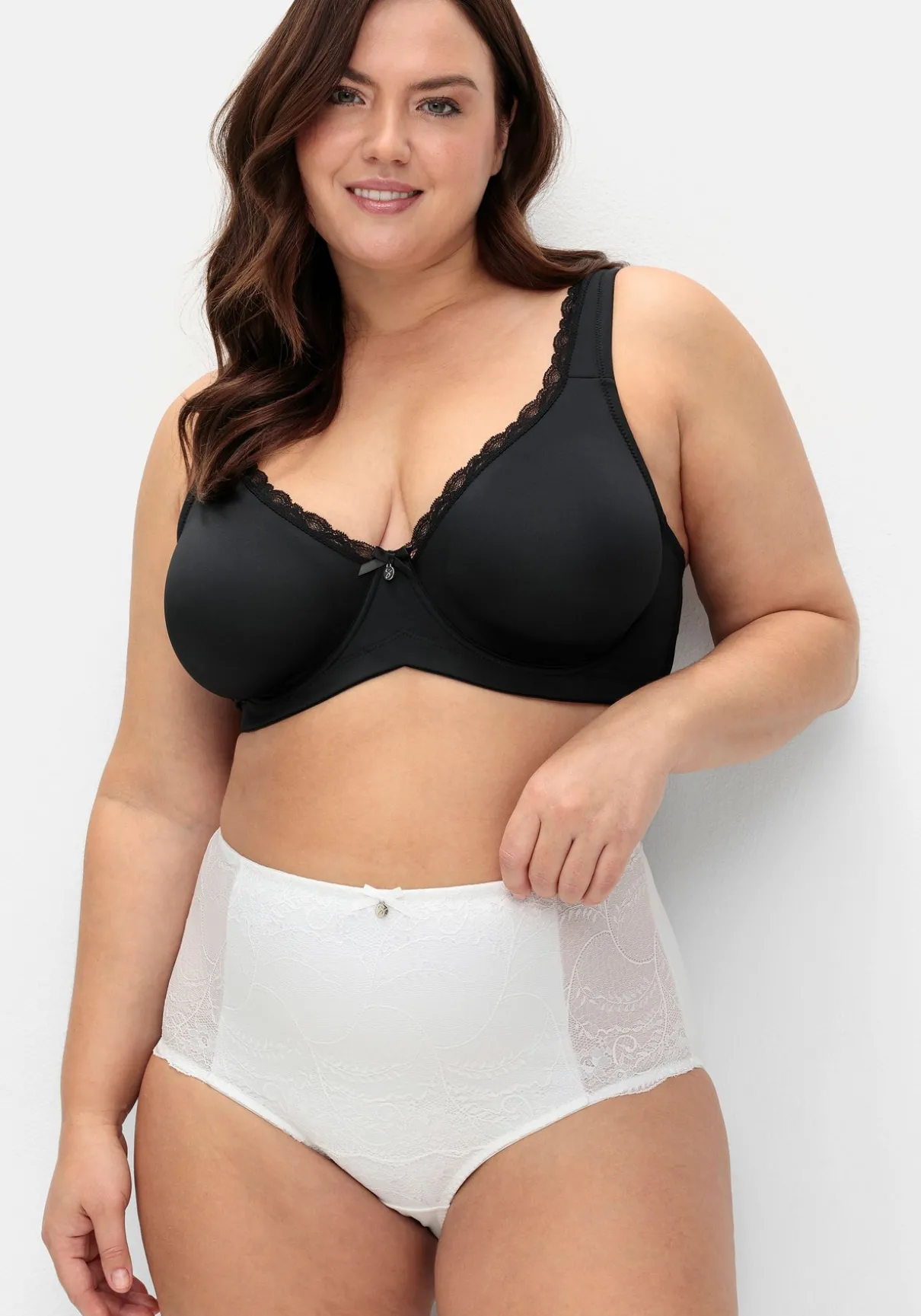 Doppelpack Taillenslips mit Spitzeneinsatz