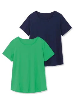 Doppelpack T-Shirts, jeweils in zwei Farben