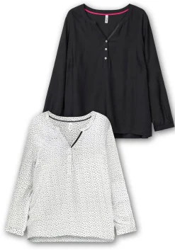 Doppelpack Tuniken, uni und gemustert