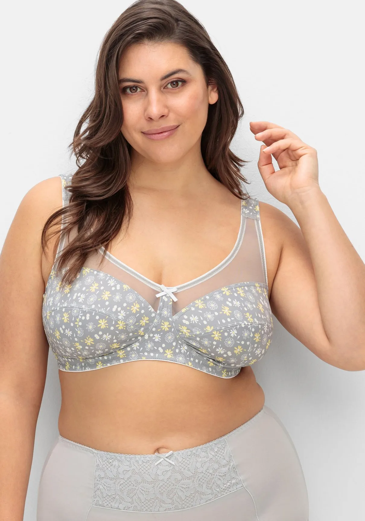Entlastungs-BH ohne Bügel, mit Blümchenprint