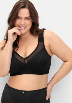 Entlastungs-BH ohne Bügel, mit Mesh-Einsätzen