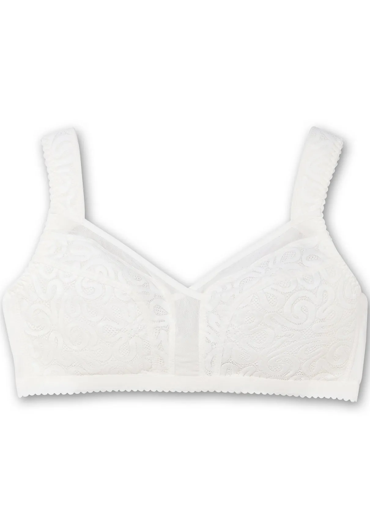 Entlastungs-BH ohne Bügel, mit Spitzeneinsatz