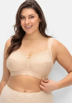 Entlastungs-BH ohne Bügel, mit Spitze