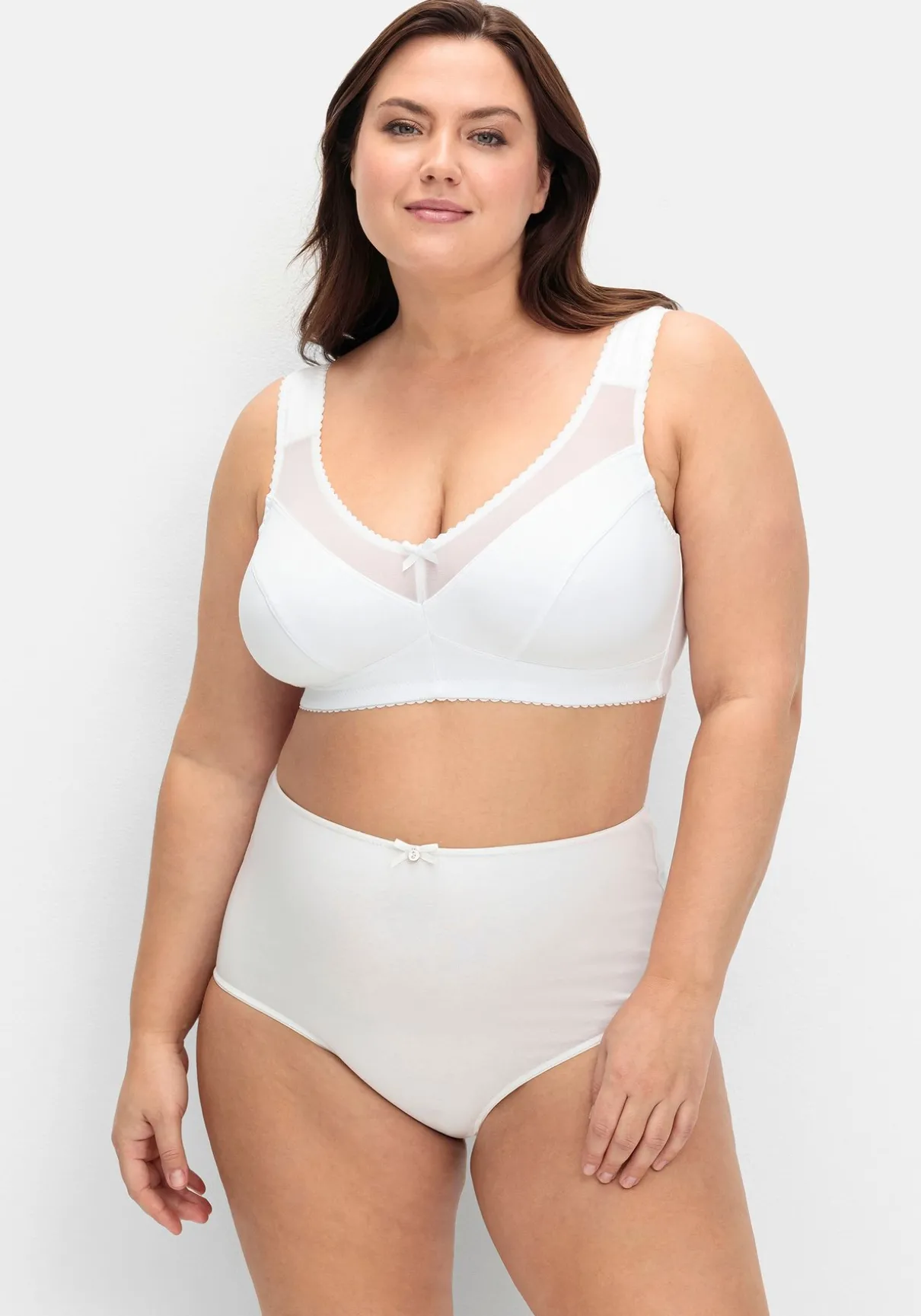 Entlastungs-BH ohne Bügel, mit Mesh-Einsätzen