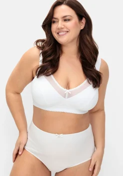 Entlastungs-BH ohne Bügel, mit Mesh-Einsätzen