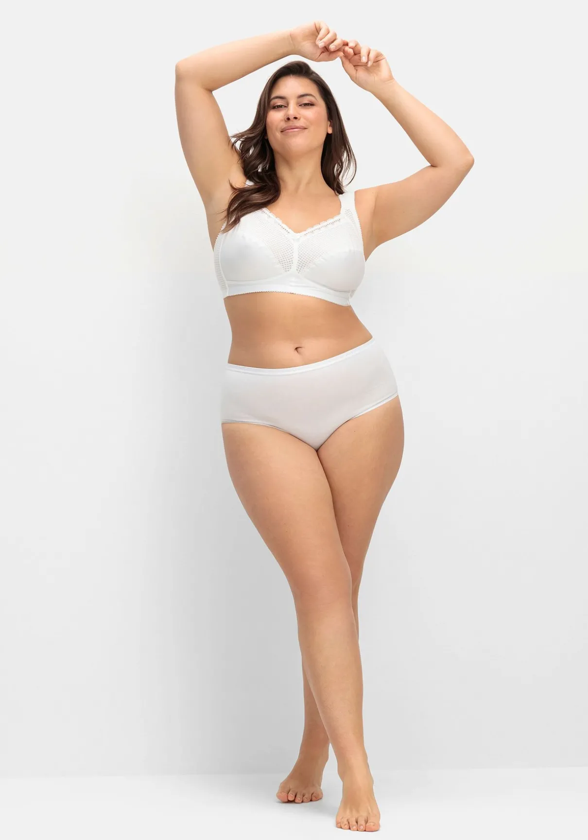 Entlastungs-BH ohne Bügel, mit Spitze