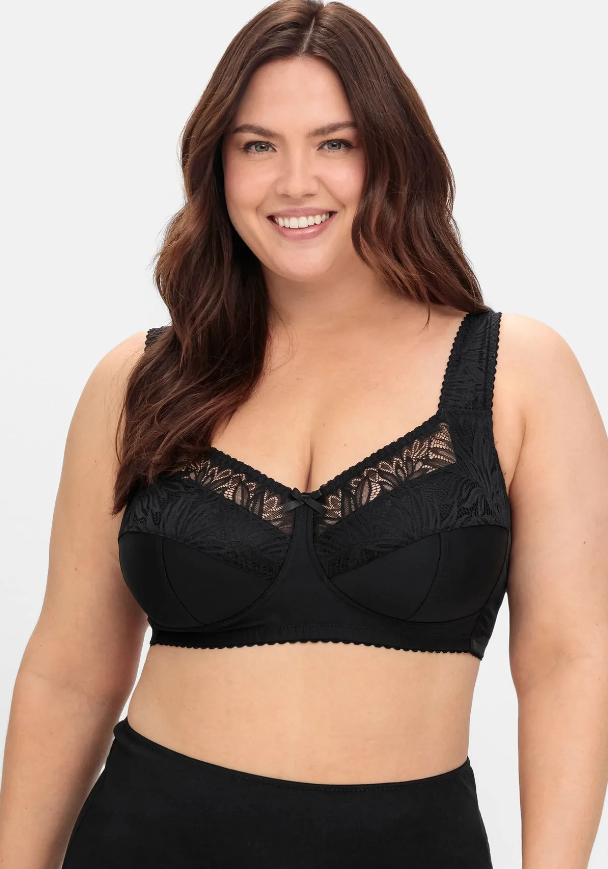 Entlastungs-BH ohne Bügel, mit Spitze