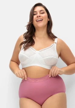 4er-Pack Taillenslips, mit Spitzenbund