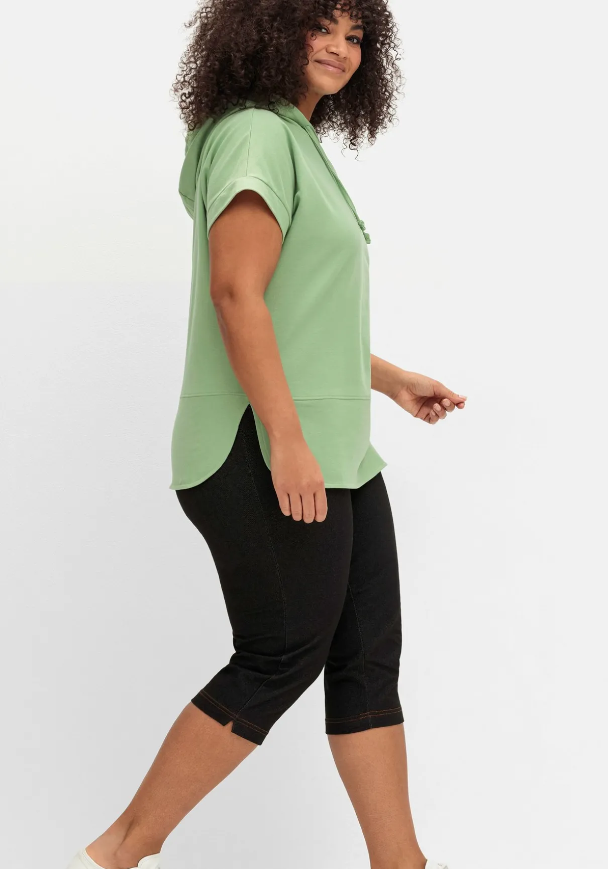 Extraschmale Caprihose in Denim-Optik