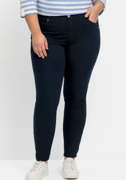 Extraschmale Twillhose in Curvy-Schnitt SUSANNE