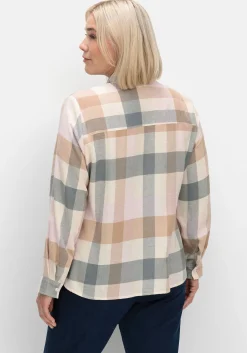 Flanellbluse im Karomuster