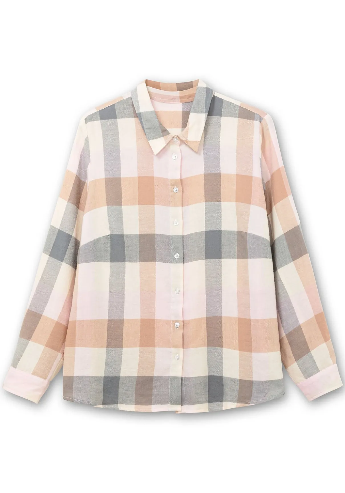 Flanellbluse im Karomuster