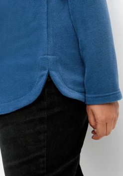 Fleeceshirt mit abgerundetem Saum